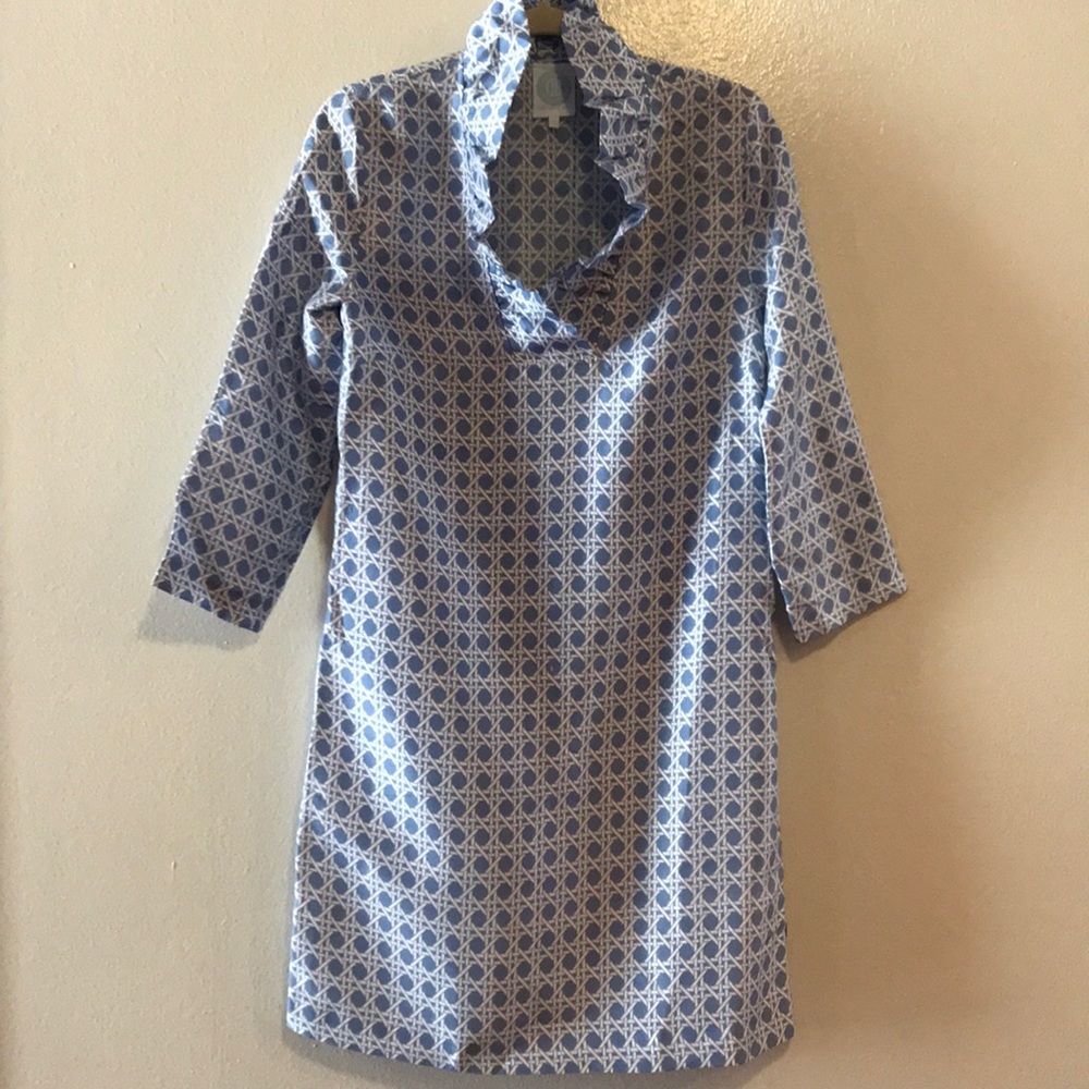 Devon Baer Ruffle Collar Dress
